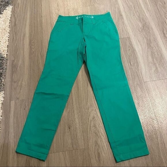 Old Navy bright green cropped ankle pants size 0 - Picture 1 of 7